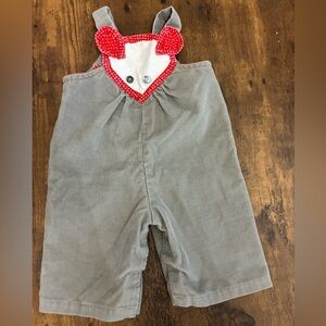 Vintage Corduroy Mouse Overalls